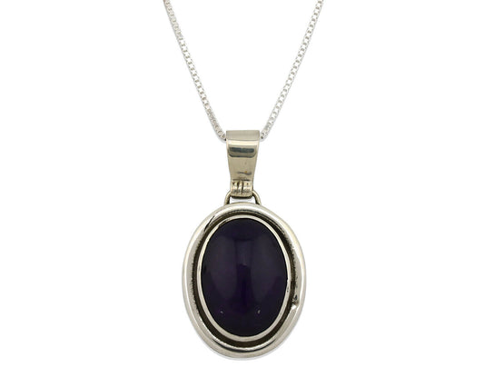 Navajo Necklace .925 Silver Natural Sugilite Apache Manufacturing C.80's
