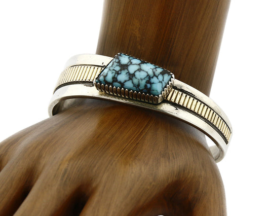 Navajo William Denetdale Bracelet 14k SOLID Gold & .925 Silver C.80's