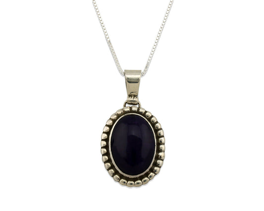 Navajo Necklace .925 Silver Natural Sugilite Apache Manufacturing C.80's
